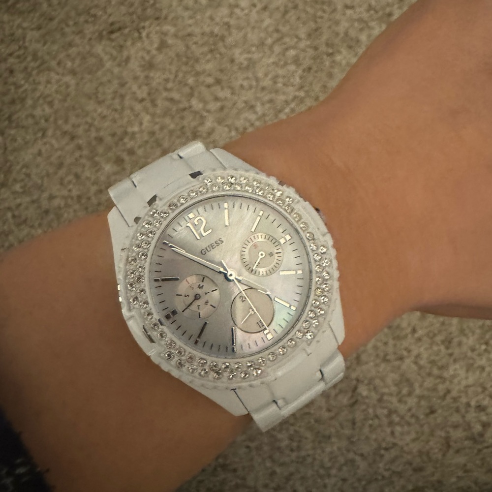 Womens Guess White Watch